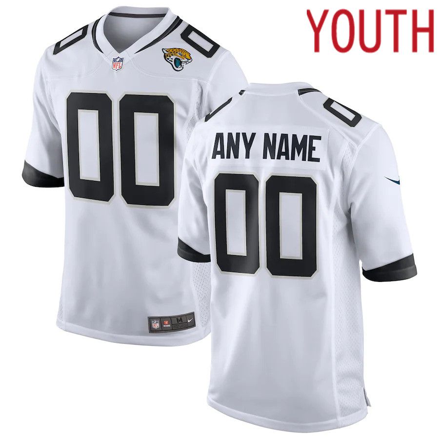 Youth Jacksonville Jaguars Nike White Custom Game NFL Jersey->women nfl jersey->Women Jersey